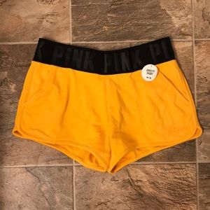 VS PINK Yellow & Black Varsity Short
